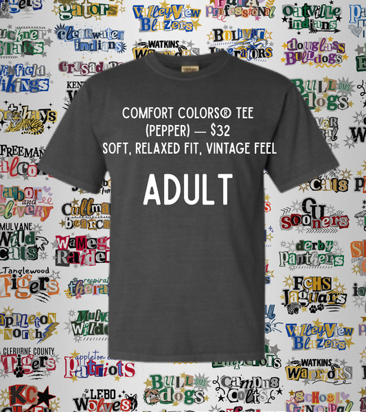 Custom School Spirit Scrapbook ADULT Tee