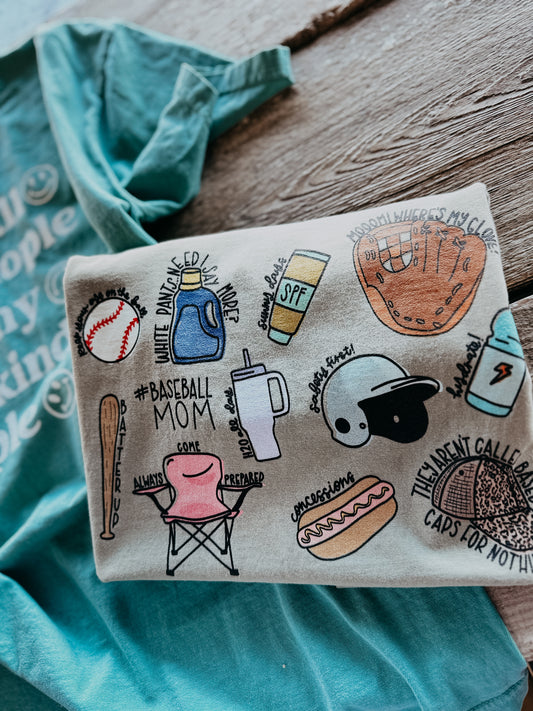Baseball Mom Essentials Tee