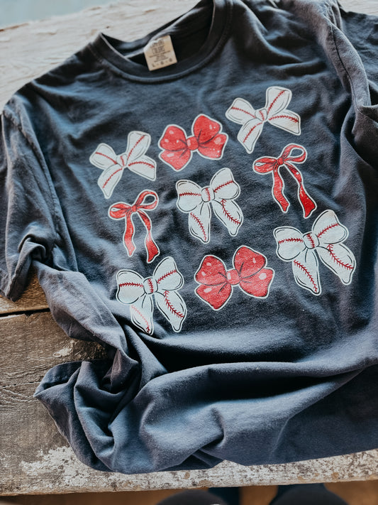 Baseball Bows Tee