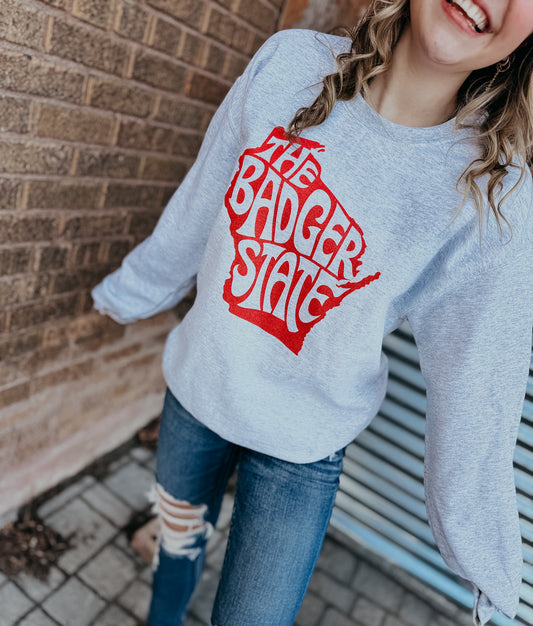 Wisconsin 'The Badger State' Crewneck