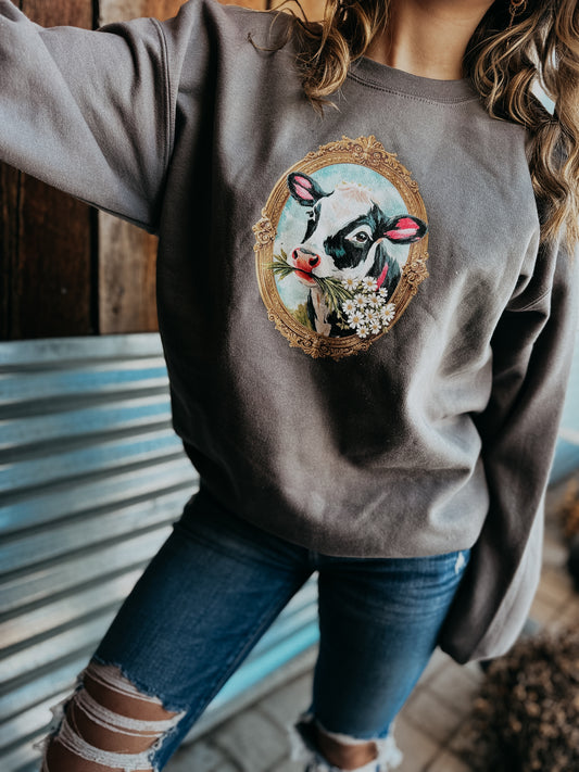 Cow Portrait Sweatshirt
