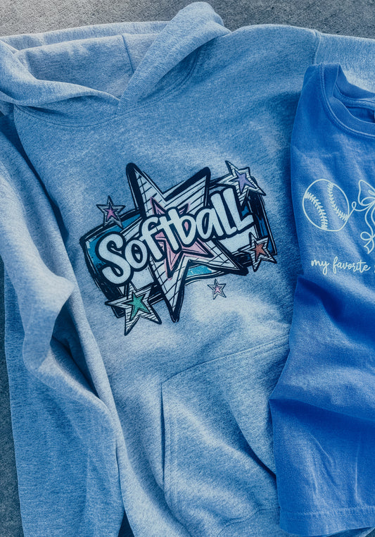 Softball Star Youth Hoodie