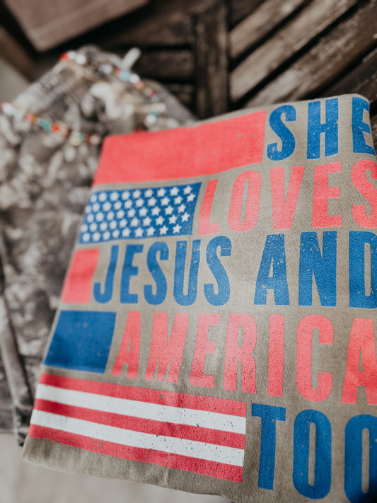 Jesus and America Comfort Colors