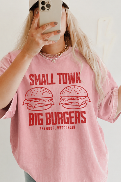 Small Town Big Burgers Tee