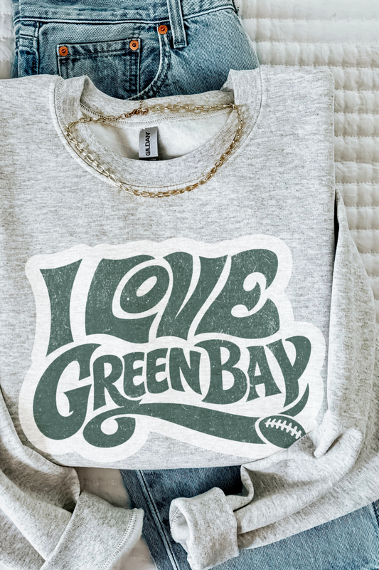 I Love Green Bay Retro Crewneck