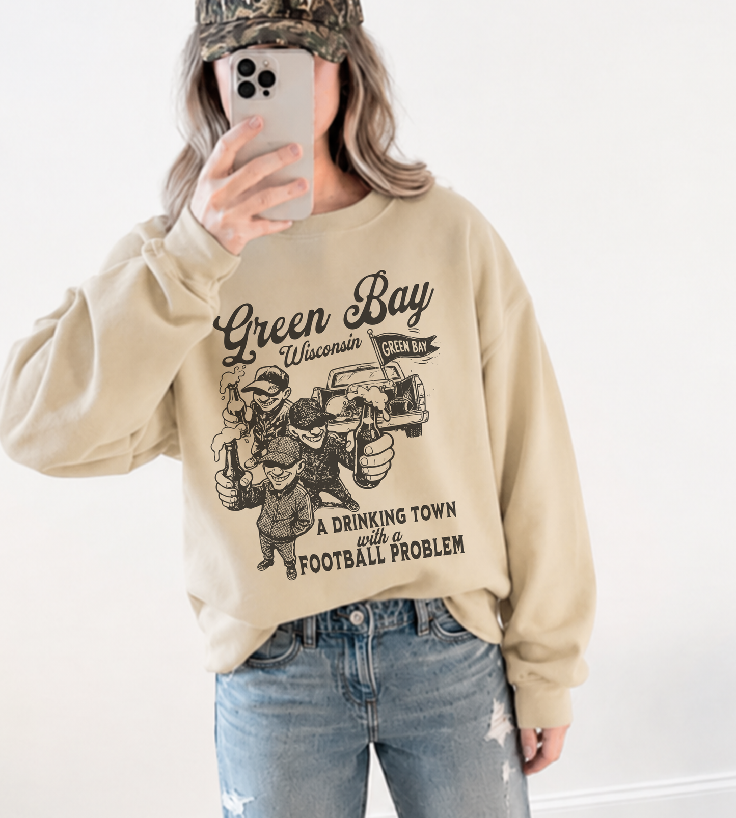 A Drinking Town With a Football Problem Crewneck