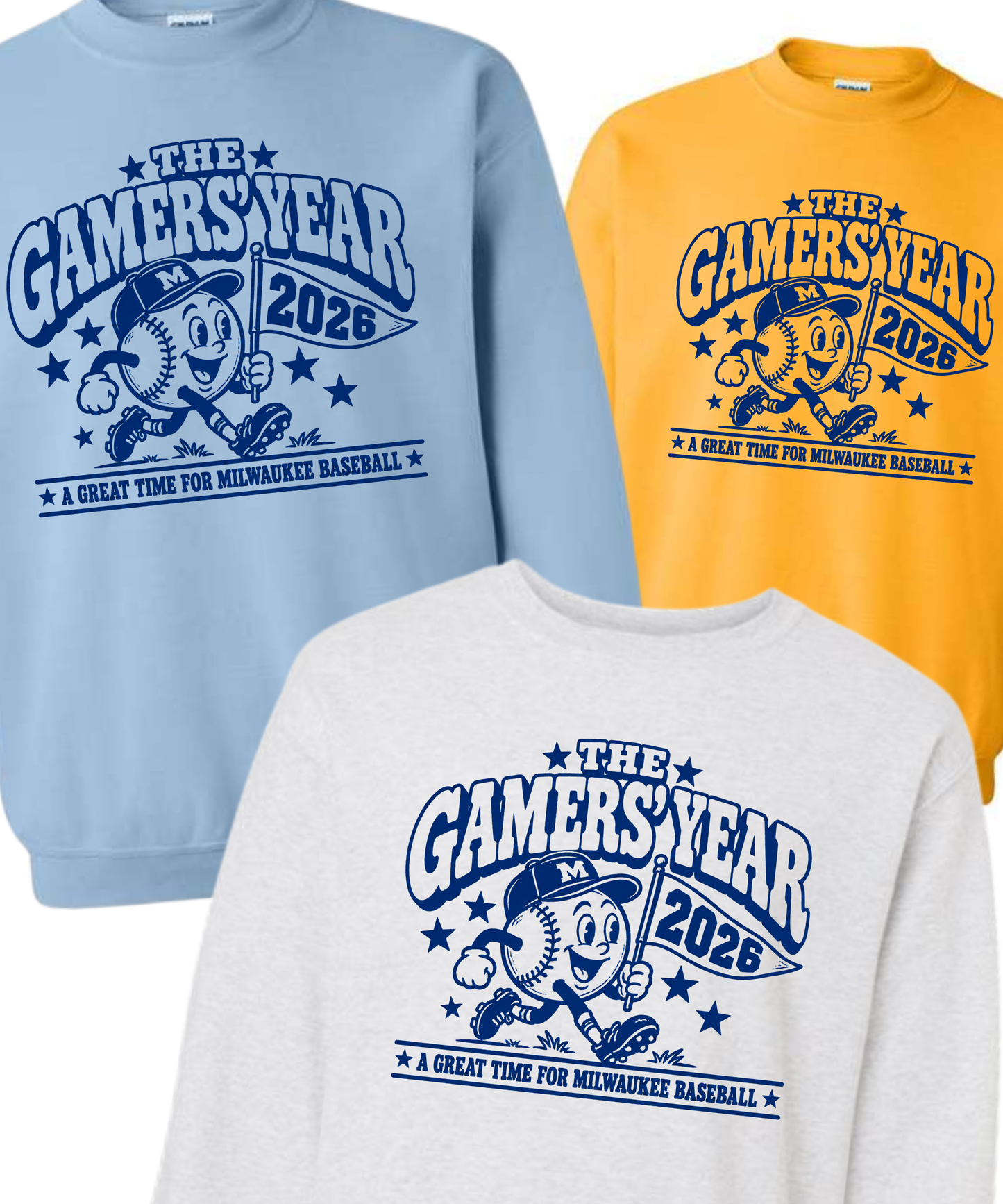 The Gamers' Year 2026 Milwaukee Baseball Crewneck
