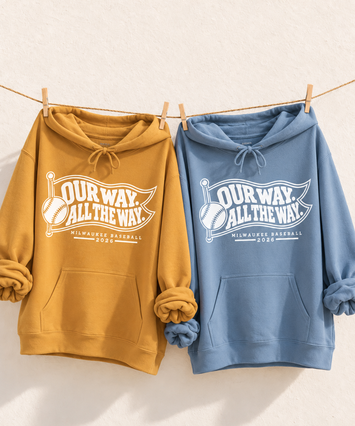 Our Way All the Way Milwaukee Baseball Hoodie | Retro Wisconsin Baseball Sweatshirt