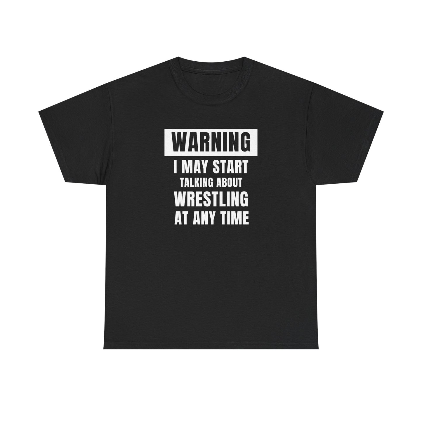 Adult Wrestling Warning Tee - Multiple Colors