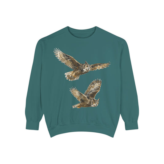 Great Horned Owl Crewneck Sweatshirt | Comfort Colors