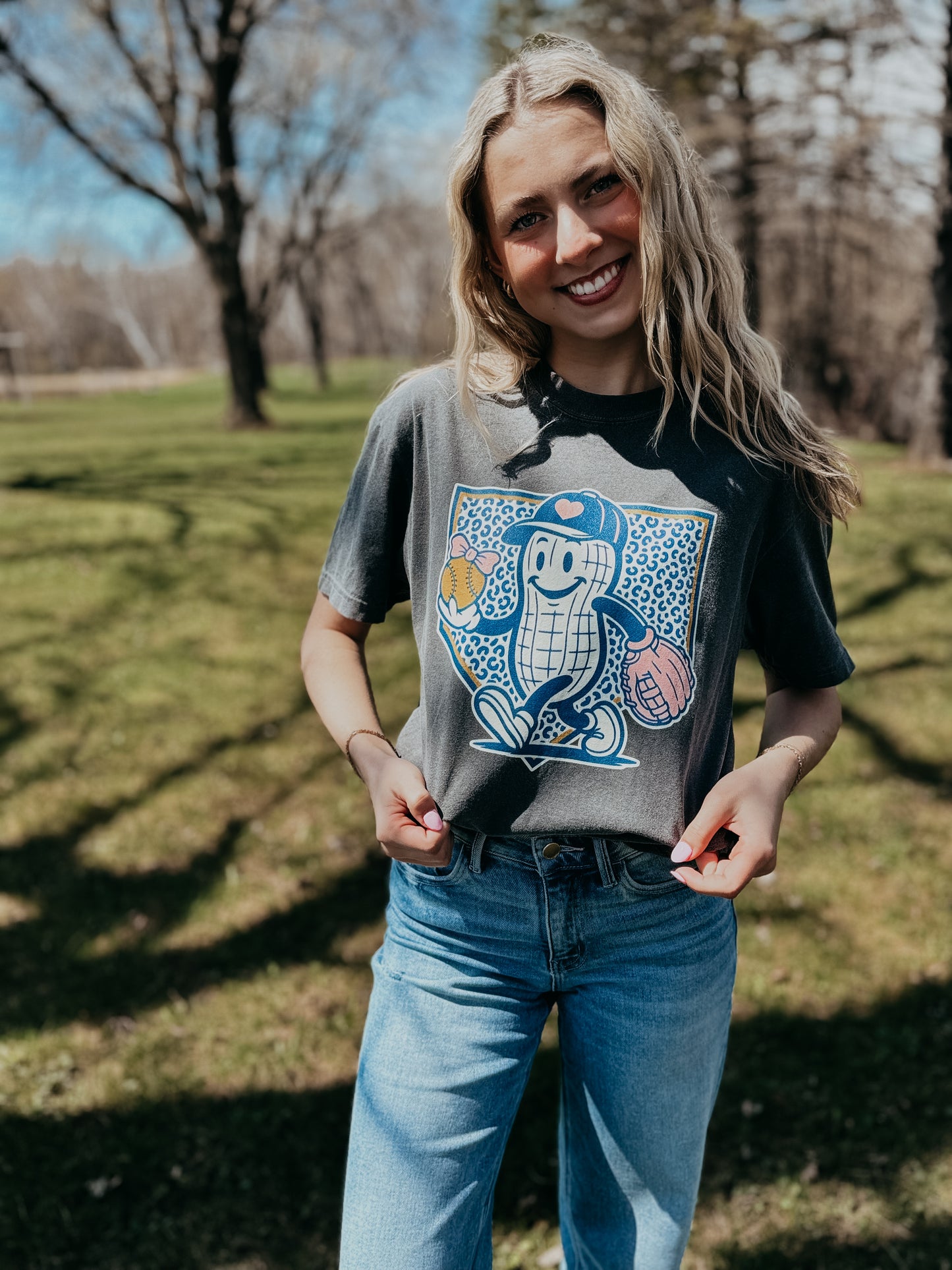 ADULT Softball Peanut Mascot Tee
