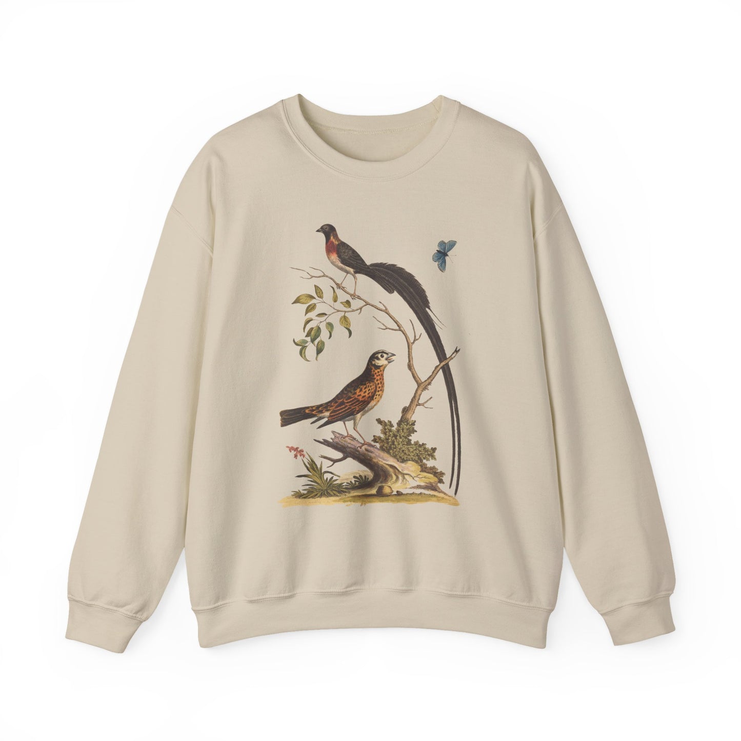 Vintage Bird Art Crewneck Sweatshirt