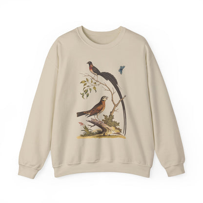 Vintage Bird Art Crewneck Sweatshirt