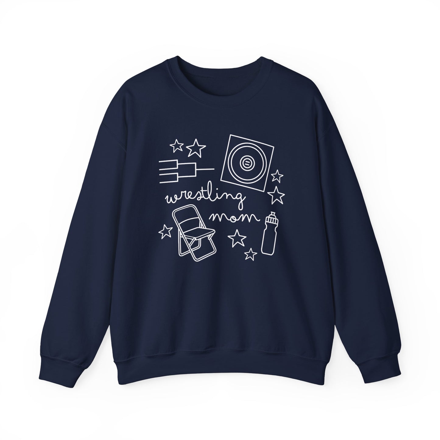 Wrestling Mom Doodle Crewneck - Multiple Colors