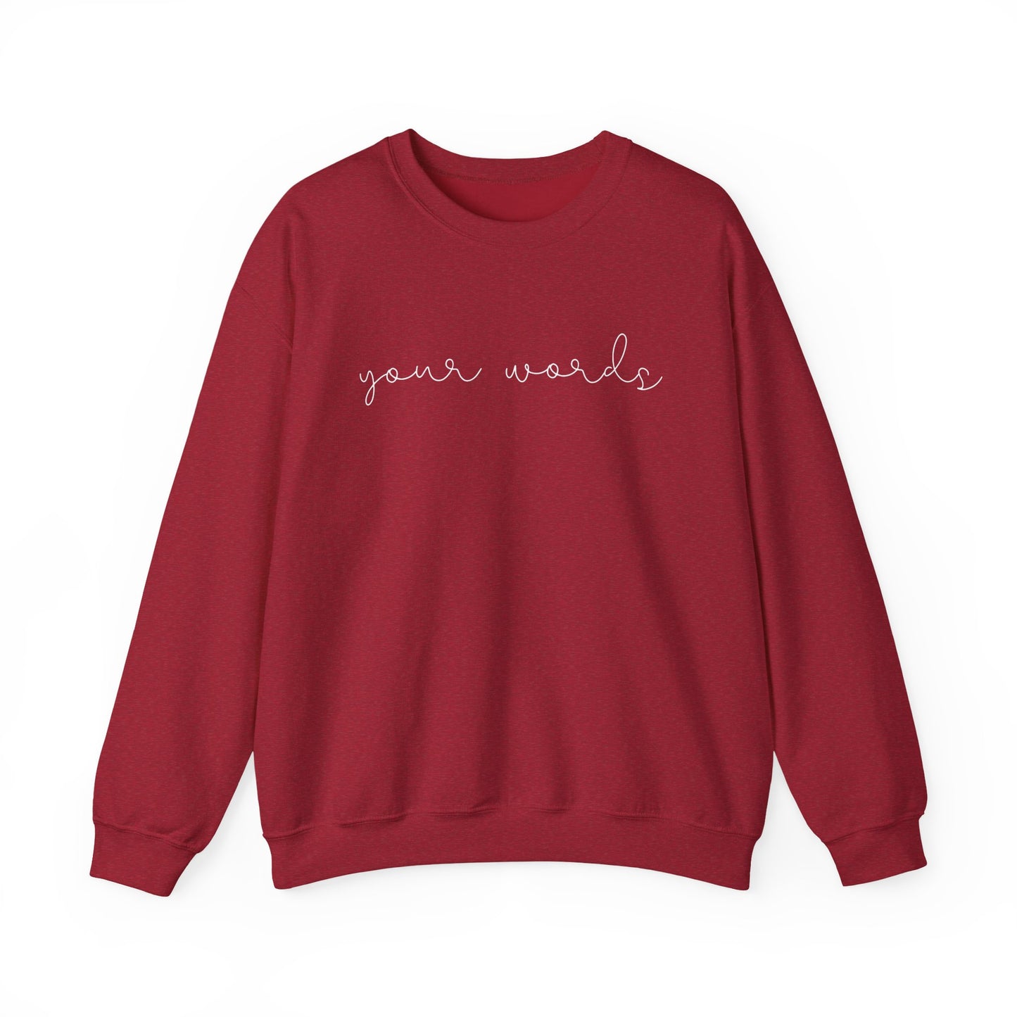 Any Words Script Font Crewneck