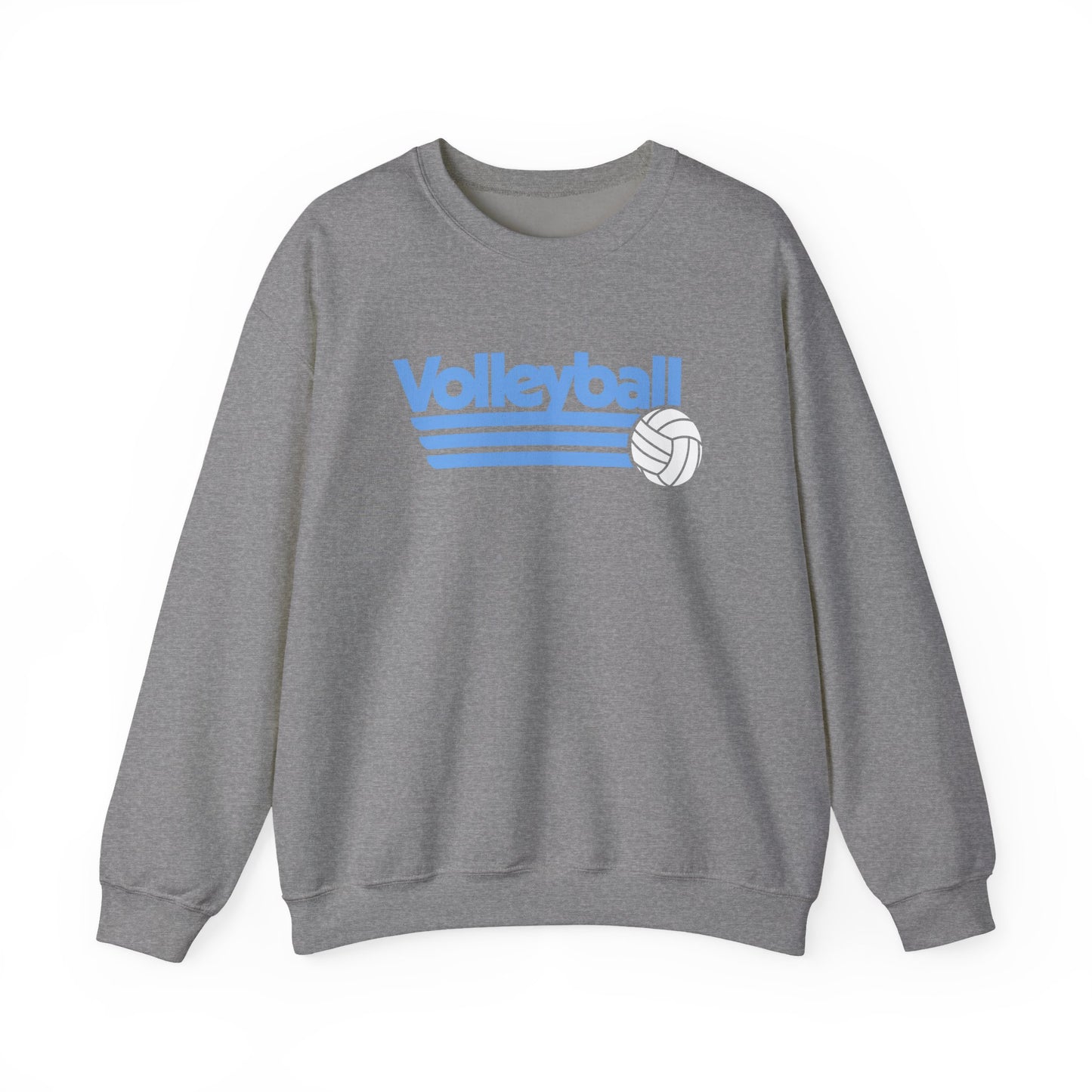 Volleyball Retro Stripes Crewneck