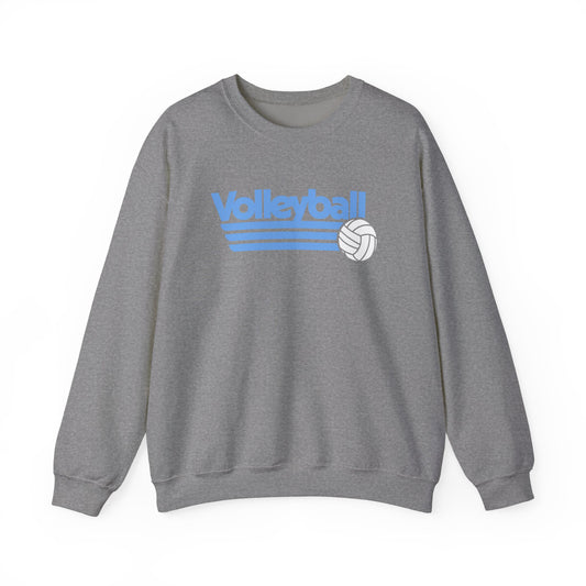 Volleyball Retro Stripes Crewneck