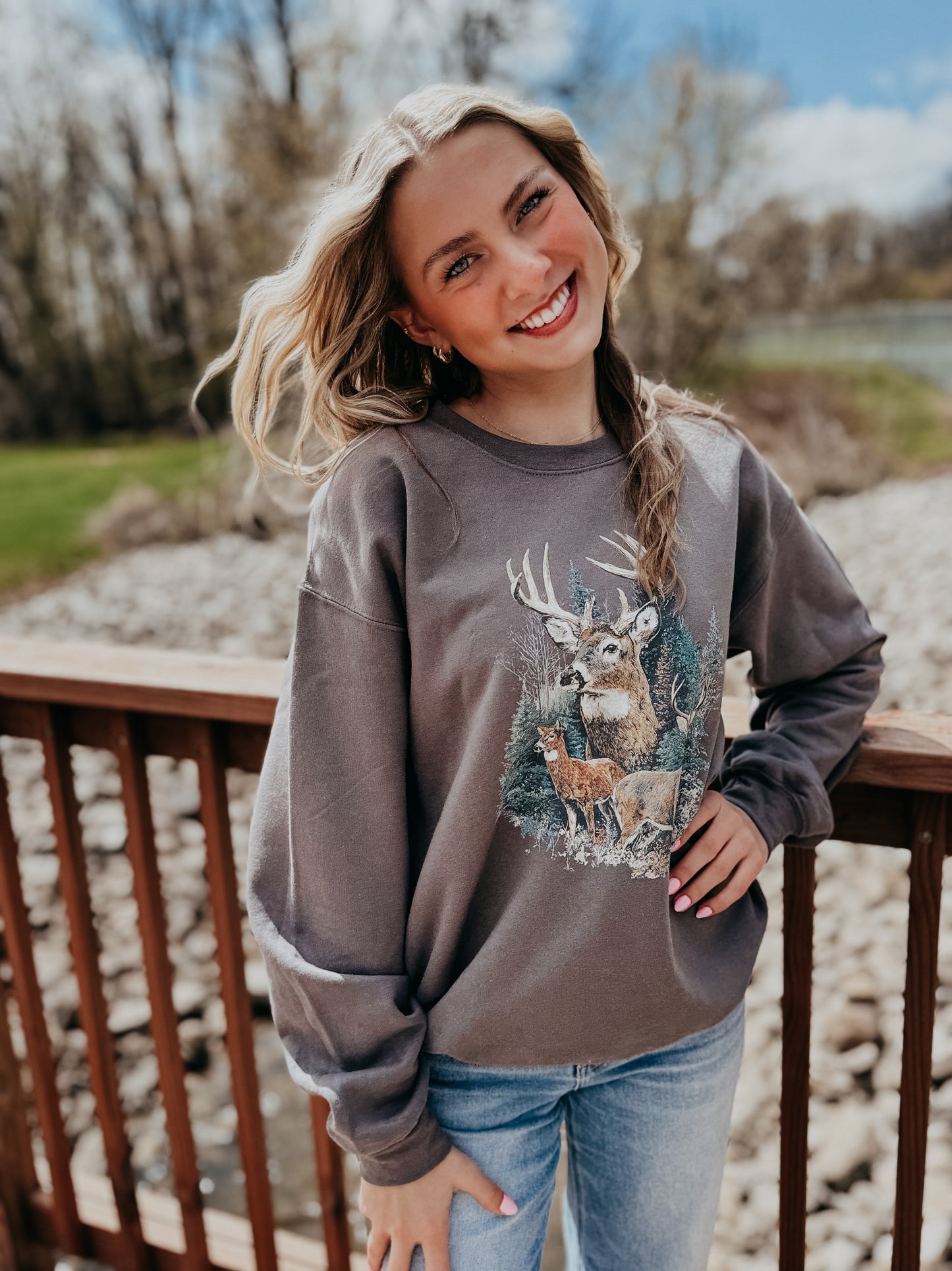 Rustic Deer Crewneck