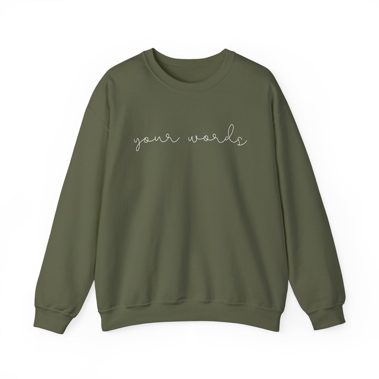 Any Words Script Font Crewneck