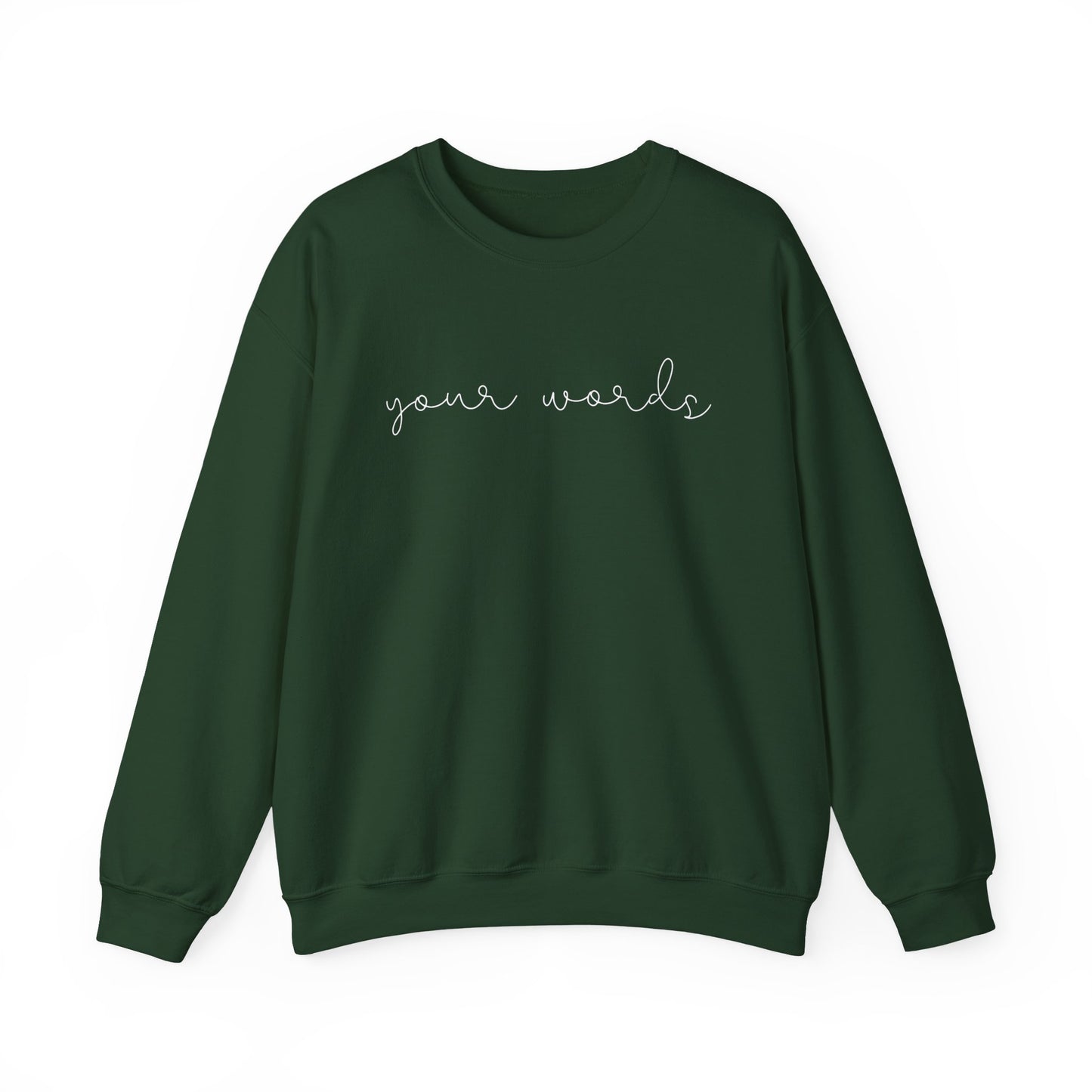 Any Words Script Font Crewneck