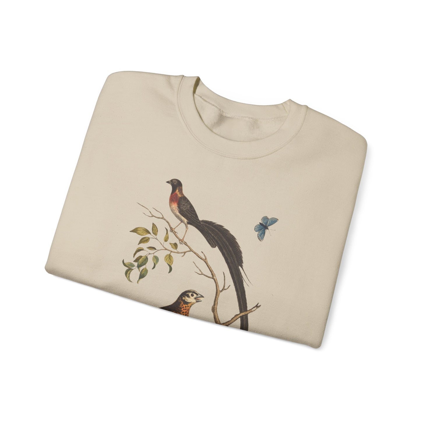 Vintage Bird Art Crewneck Sweatshirt
