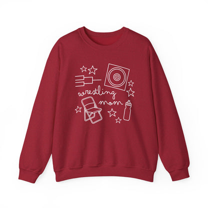 Wrestling Mom Doodle Crewneck - Multiple Colors