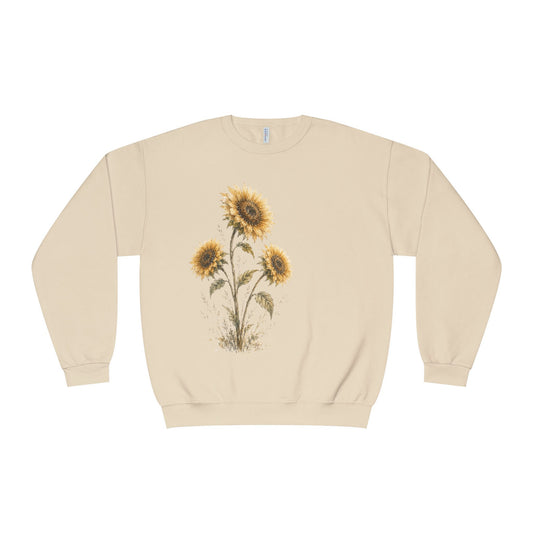 Vintage Sunflower Crewneck Sweatshirt