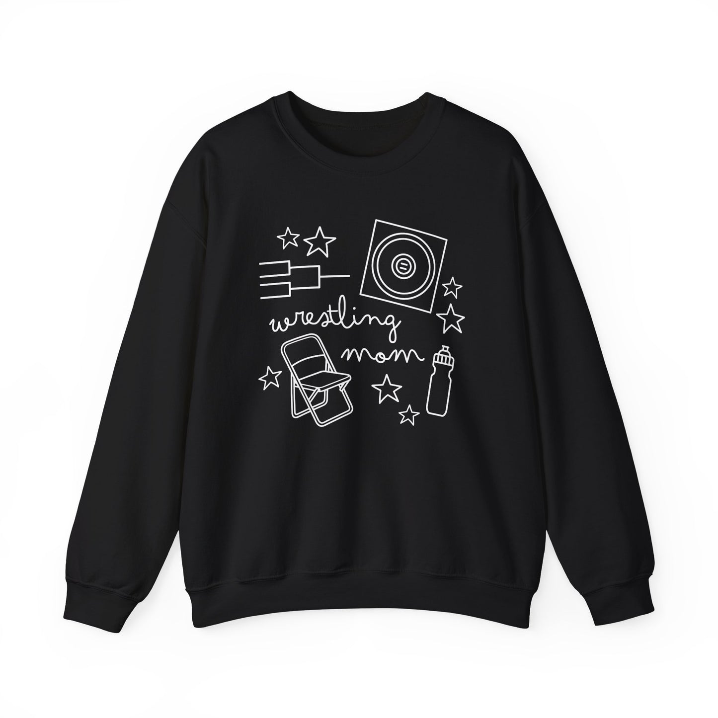 Wrestling Mom Doodle Crewneck - Multiple Colors