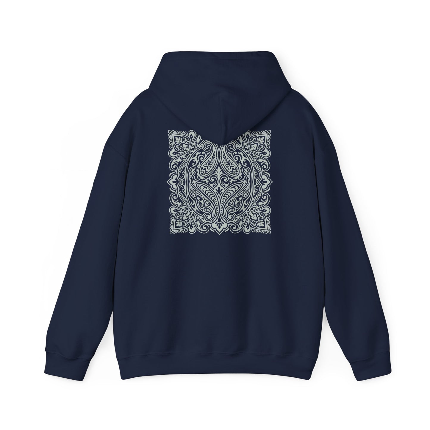 Indigo Paisley Back Print Hoodie