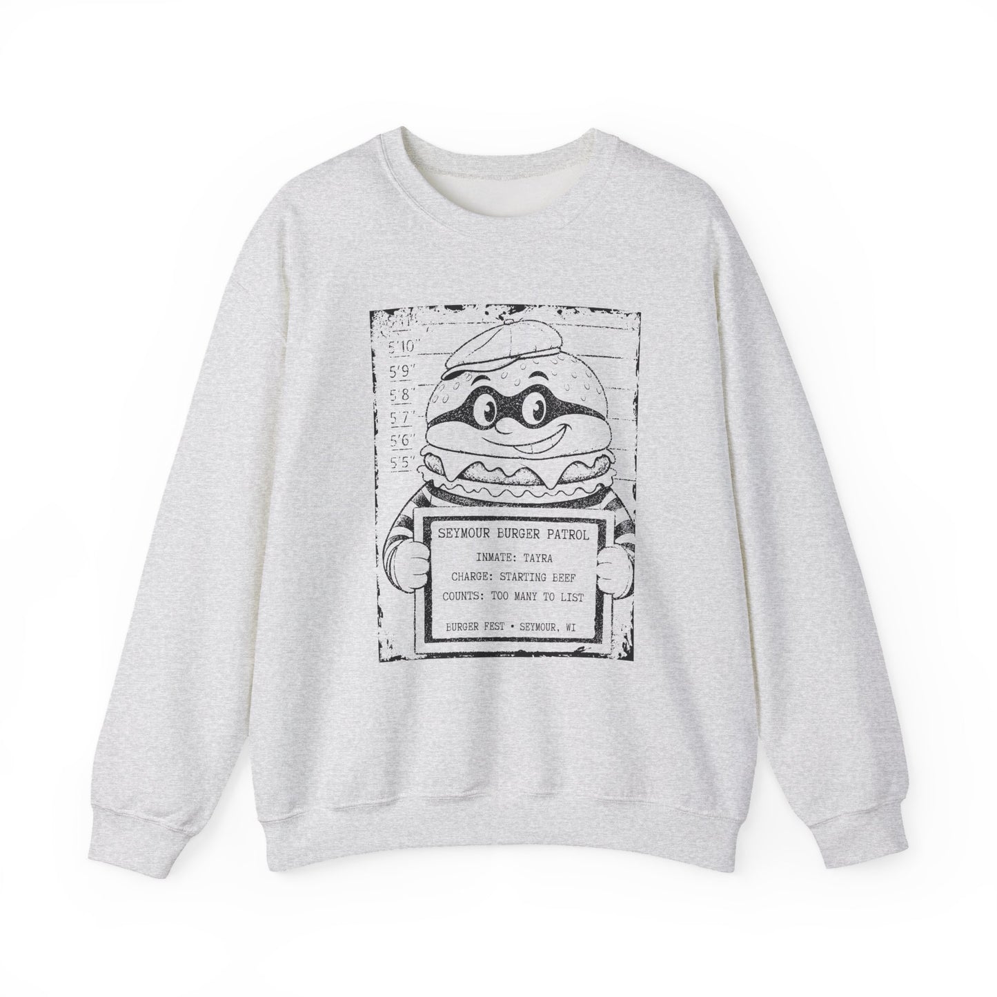 Personalized Burger Fest Mugshot Crewneck