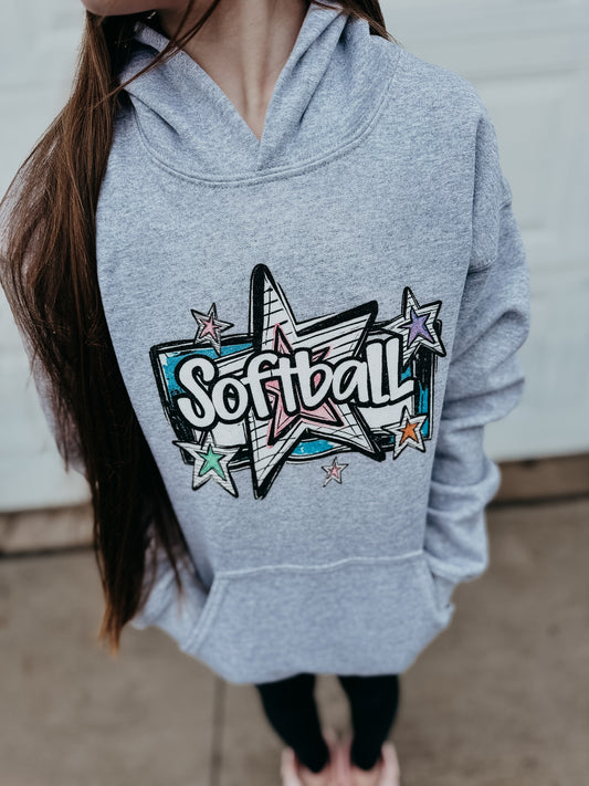 Softball Star Youth Hoodie