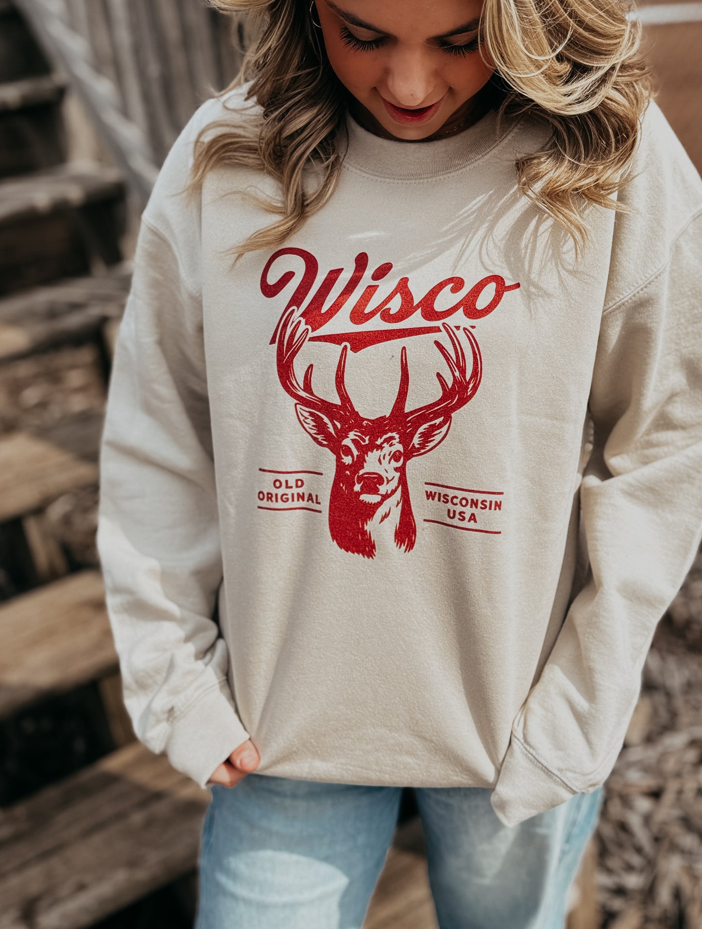 Wisco Vintage Buck Crewneck