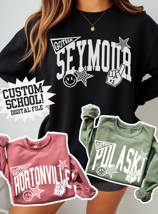Digital File - Sticker School Spirit PNG