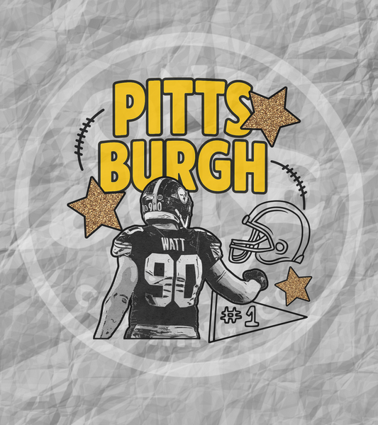 Digital Download - Pittsburgh Watt Cartoon Style PNG