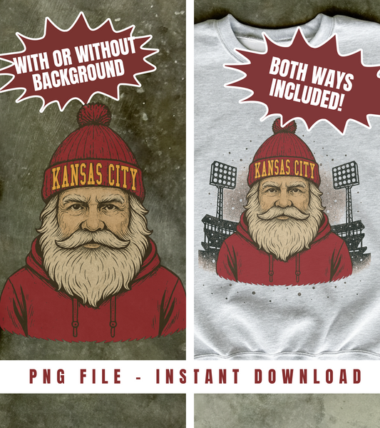 Digital Download - Kansas City Santa PNG