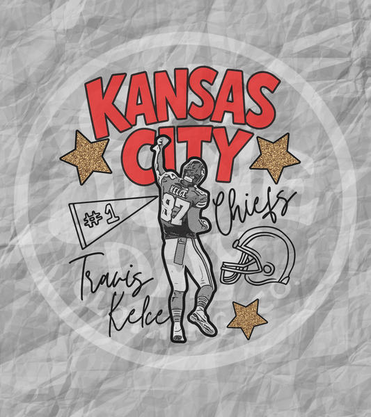 Digital Download - Kansas City Kelce Cartoon Style PNG
