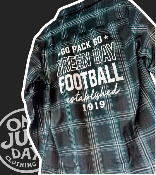 Green Bay Football Flannel – Boutique Exclusive