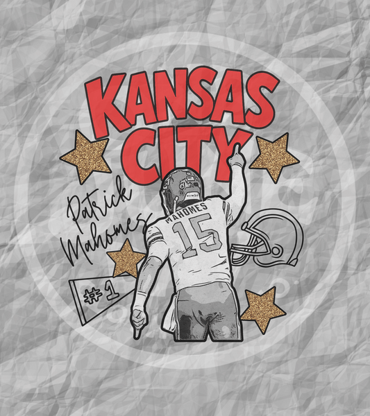 Digital Download - Kansas City Mahomes Cartoon Style PNG