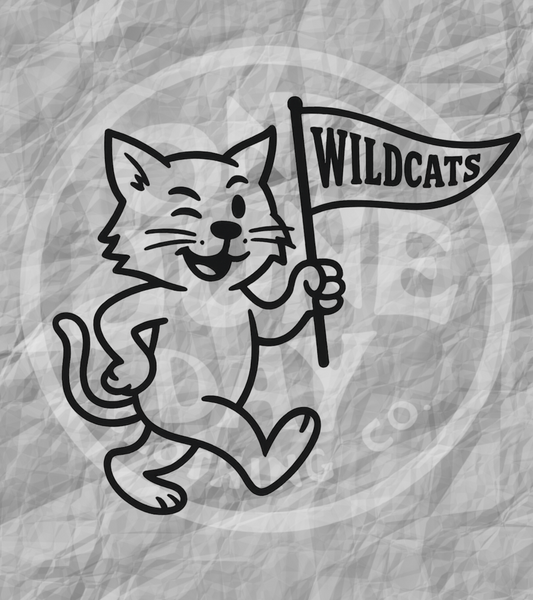 Digital Download - Wildcats Pennant Mascot PNG